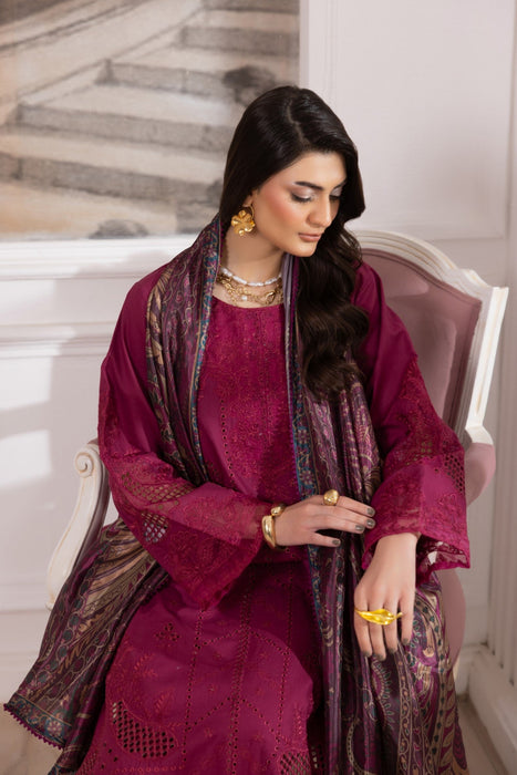 ZE-06 LAWN EMBROIDERED 3PC STITCHED/UNSTITCHED