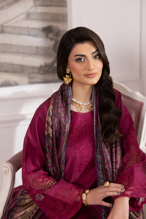 ZE-06 LAWN EMBROIDERED 3PC STITCHED/UNSTITCHED