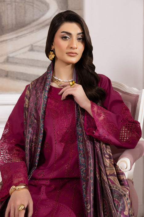 ZE-06 LAWN EMBROIDERED 3PC STITCHED/UNSTITCHED