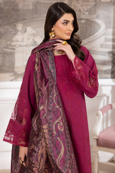 ZE-06 LAWN EMBROIDERED 3PC STITCHED/UNSTITCHED