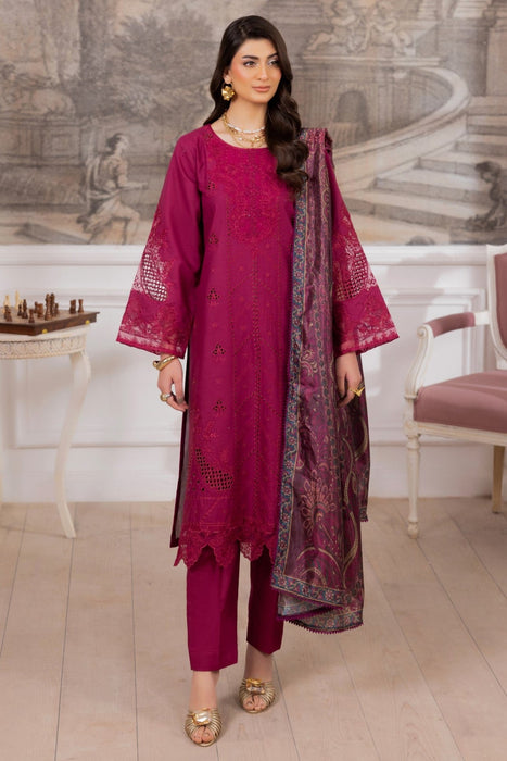 ZE-06 LAWN EMBROIDERED 3PC STITCHED/UNSTITCHED