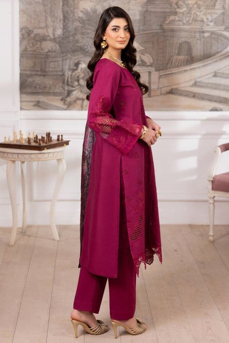 ZE-06 LAWN EMBROIDERED 3PC STITCHED/UNSTITCHED