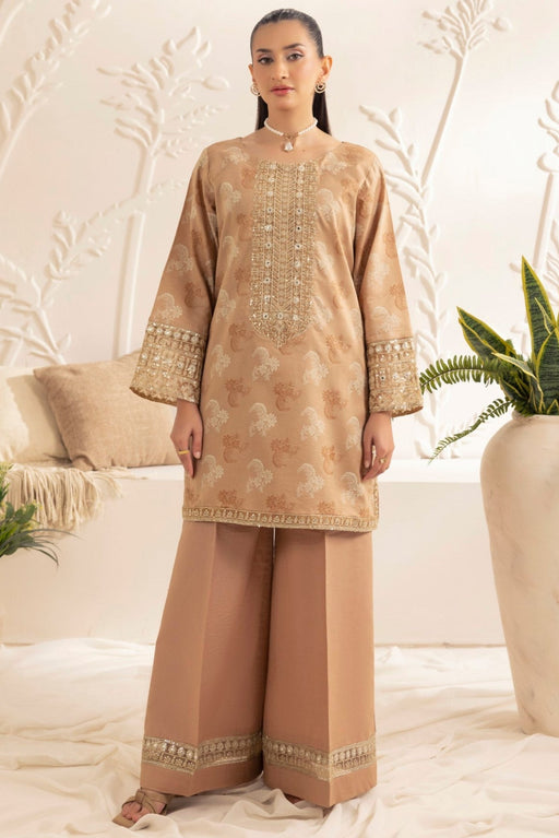 LEM-51 2PC EMBROIDERED LAWN STITCHED