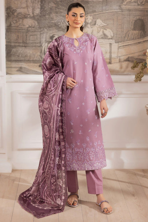 ZE-02 LAWN EMBROIDERED 3PC STITCHED/UNSTITCHED