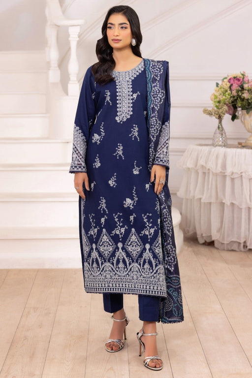 ZE-04 LAWN EMBROIDERED 3PC STITCHED/UNSTITCHED