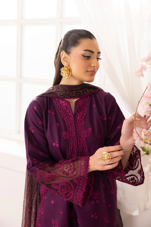 ZE-07 LAWN EMBROIDERED 3PC STITCHED/UNSTITCHED