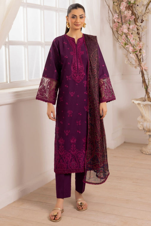 ZE-07 LAWN EMBROIDERED 3PC STITCHED/UNSTITCHED